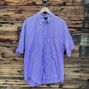 FACONNABLE | Lavender Checkered Button Down Shirt XL